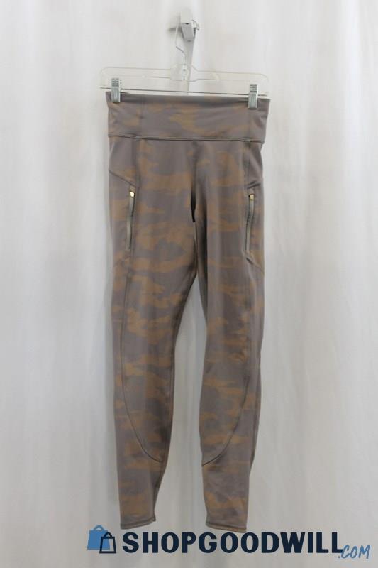 Athleta Womens Gray/Brown Camo Active Leggings Sz S