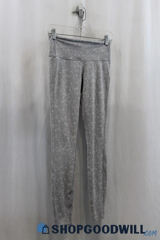 Athleta Womens Gray/White Pattern Active Leggings Sz XS