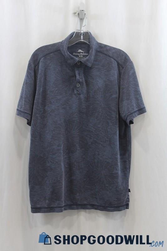 Tommy Bahama Men's Heather Blue Polo Shirt SZ M