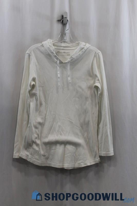 Eddie Bauer Women's White Pullover Hoodie SZ M