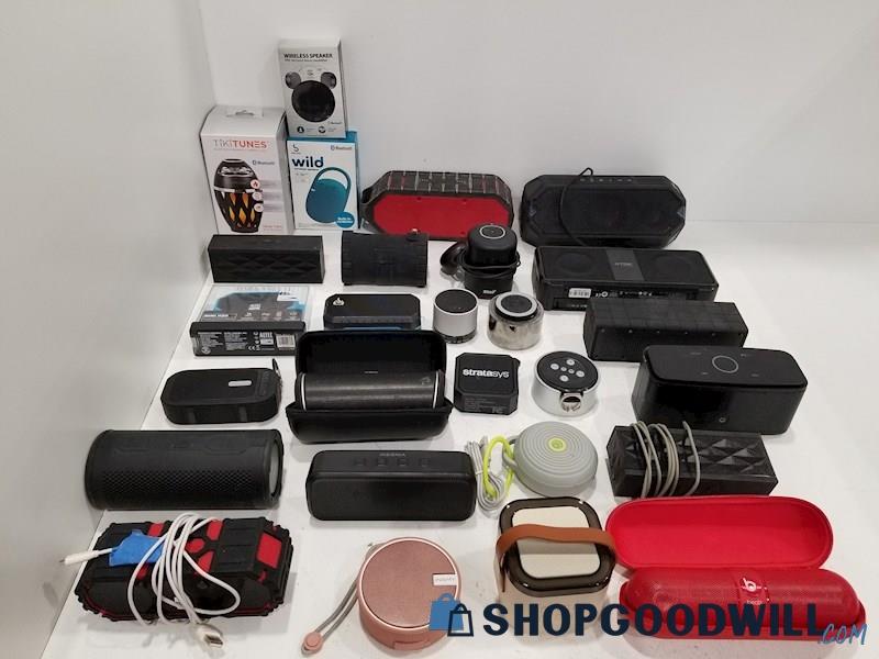 Mixed Brands Bluetooth + Other Small Portable Speakers Lot 
