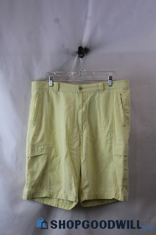 Tommy Bahama Men's Light Yellow Lightweight Relaxed Shorts SZ 38