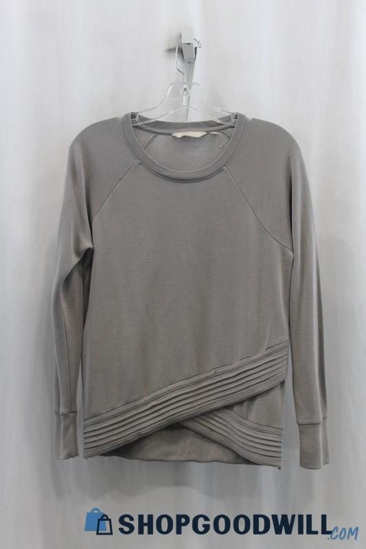 Athleta Womens Graphite Gray Cross-Over Sweater Sz XS