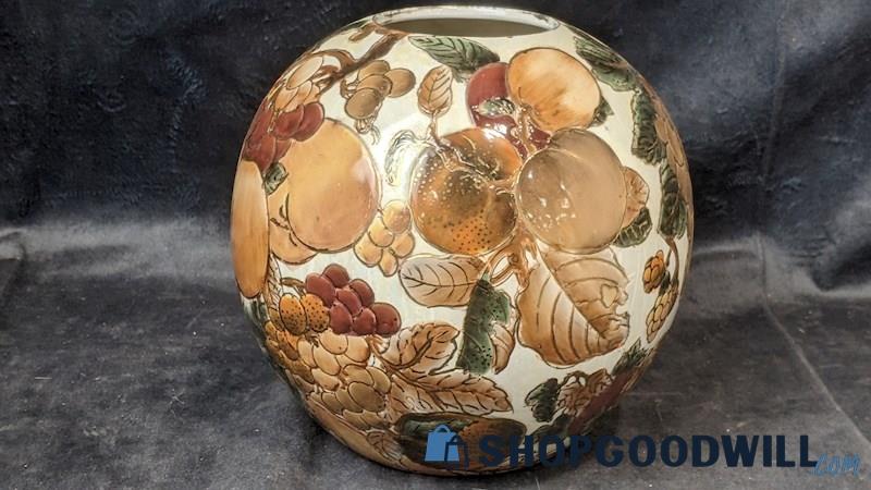Toyo Brown Fall Harvest Globe Vase Autumn Multicolored Home Decor Centerpiece