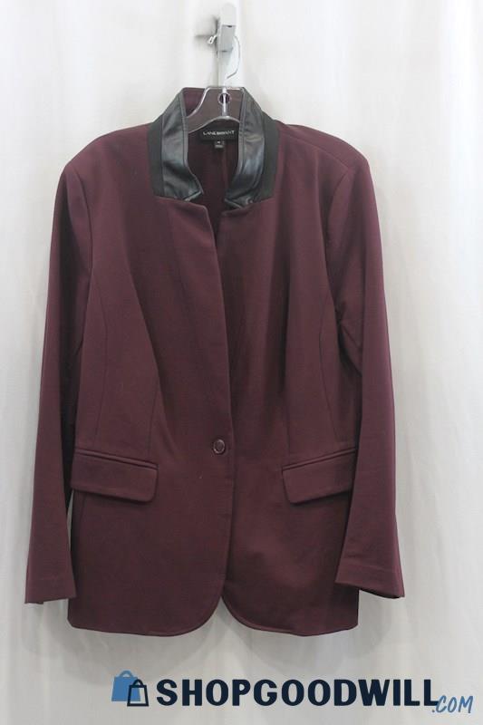 Lane Bryant Women's Dark Maroon Blazer SZ 16