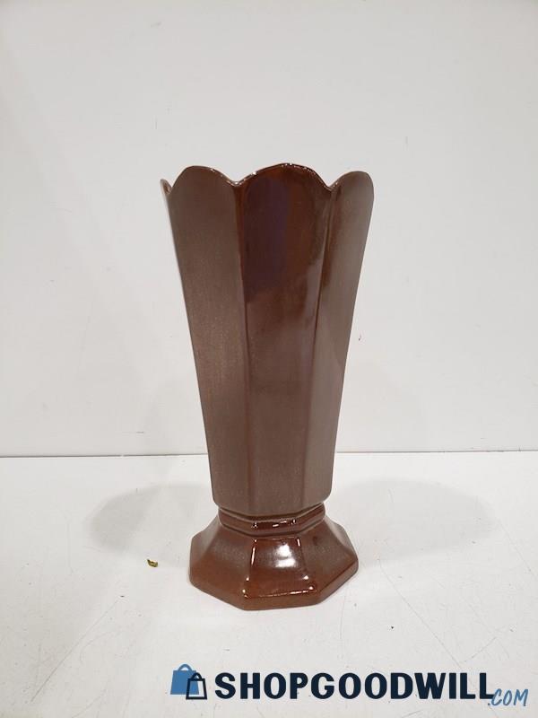 Frankoma Brown Pottery Vase 10