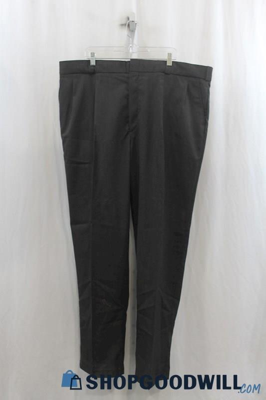 NWT Flying Cross Mens Heather Black Pin Tucked Dress Pants Sz 46