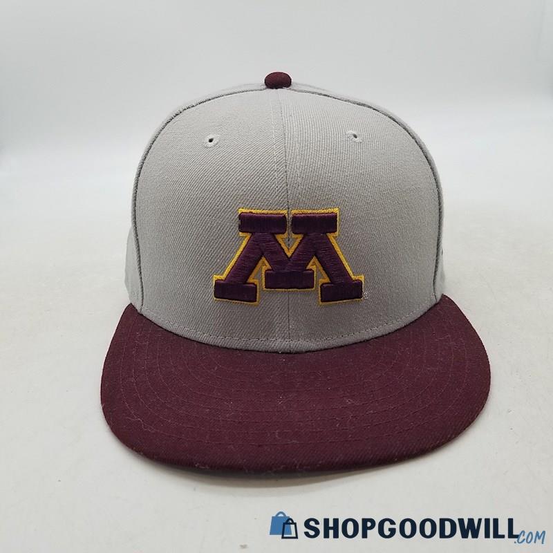 Minnesota Gophers New Era 9Fifty Gray/Maroon Fitted Hat Sz 7 1/8