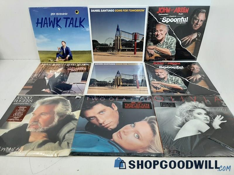 (b) 9 Popular LPs All Brand New Sealed Kenny Rogers Olivia Johnny Mathis +