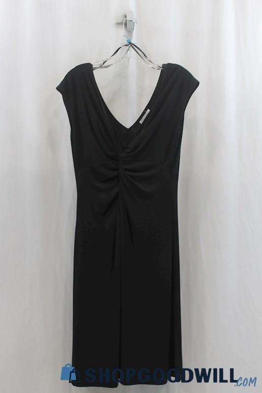 NWT K&Company Womens Black Front Twist Shift Dress Sz 10