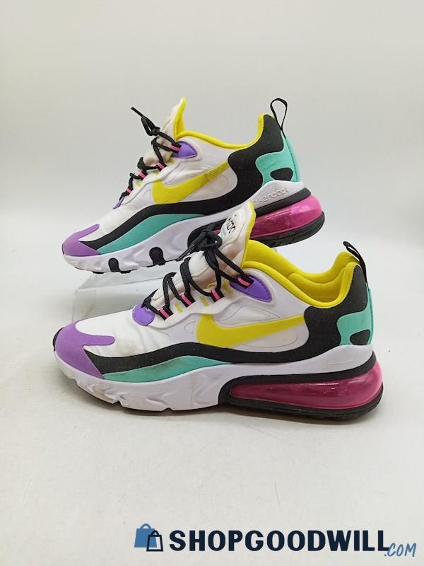 Nike Air Max 270 React Men's Multicolor Geometric Abstract Athletic Shoes SZ 8