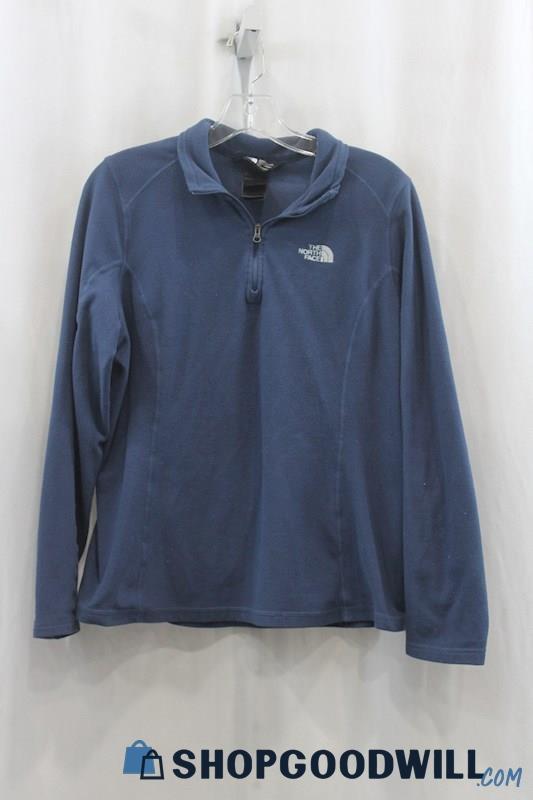 The North Face Women's Blue Half Zip Sweater SZ L