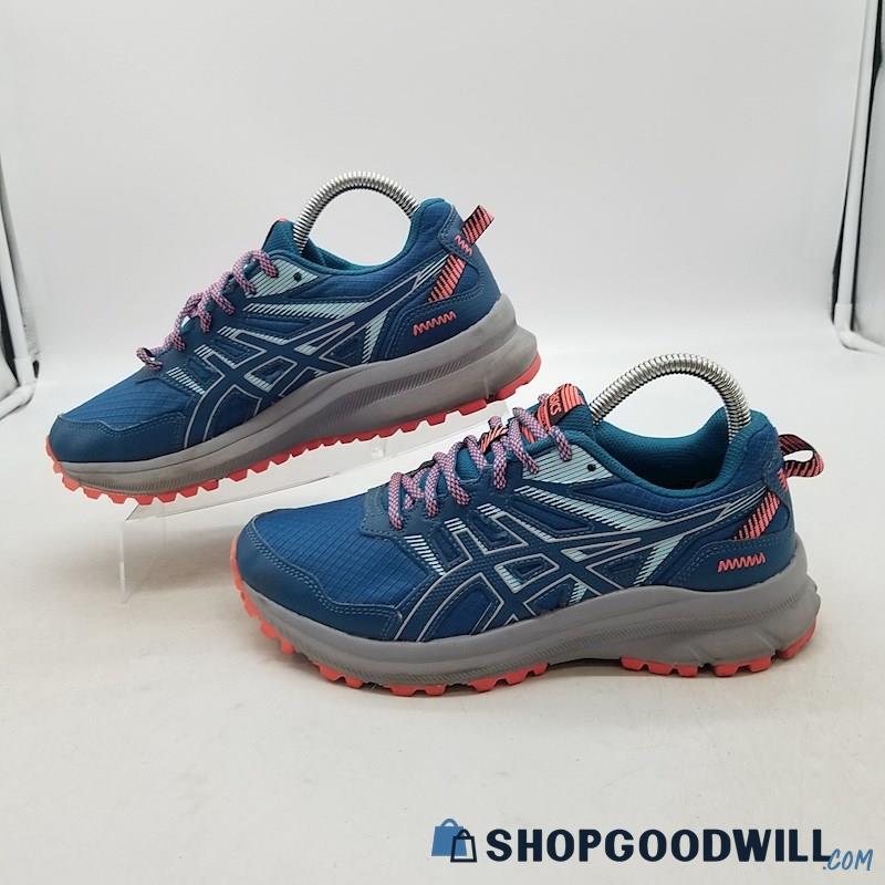 Asics Women's Trail Scout 2 Cyan Blue Synthetic Trail Running Shoes Sz 7.5