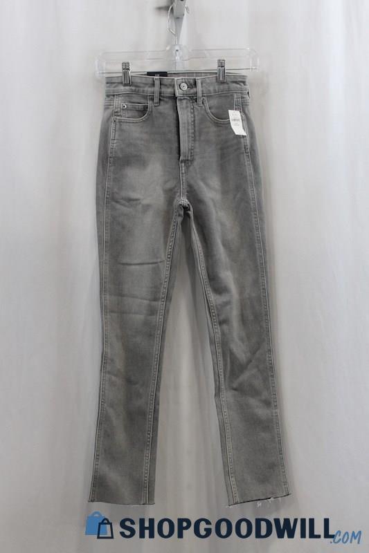 NWT Gap Women's Gray Wash Sky High Ankle Skinny Jean SZ 00