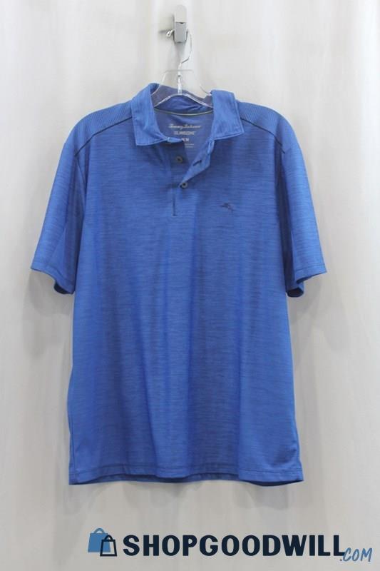 Tommy Bahama Men's Heather Blue Polo Shirt SZ M