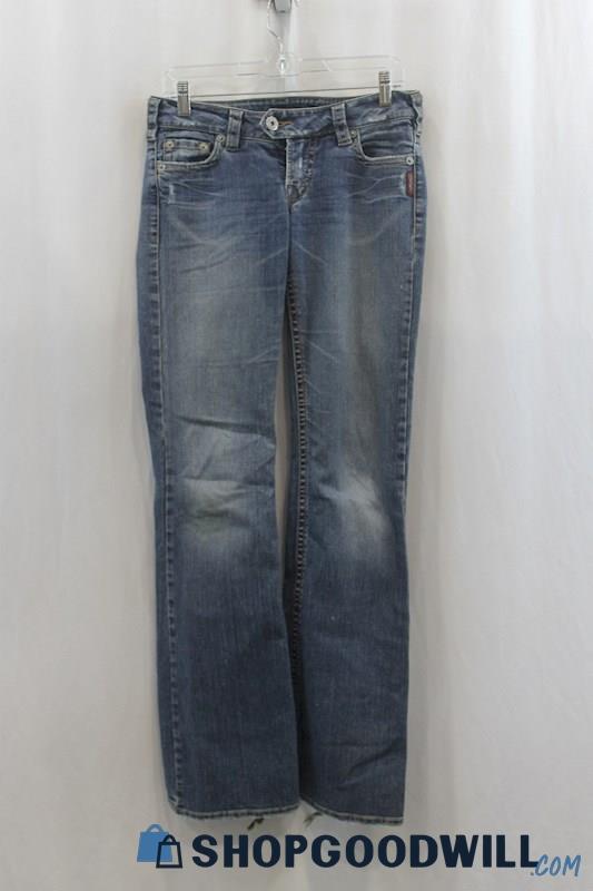 Silver Jeans Women's Blue Wash Slim Straight Jean SZ 30