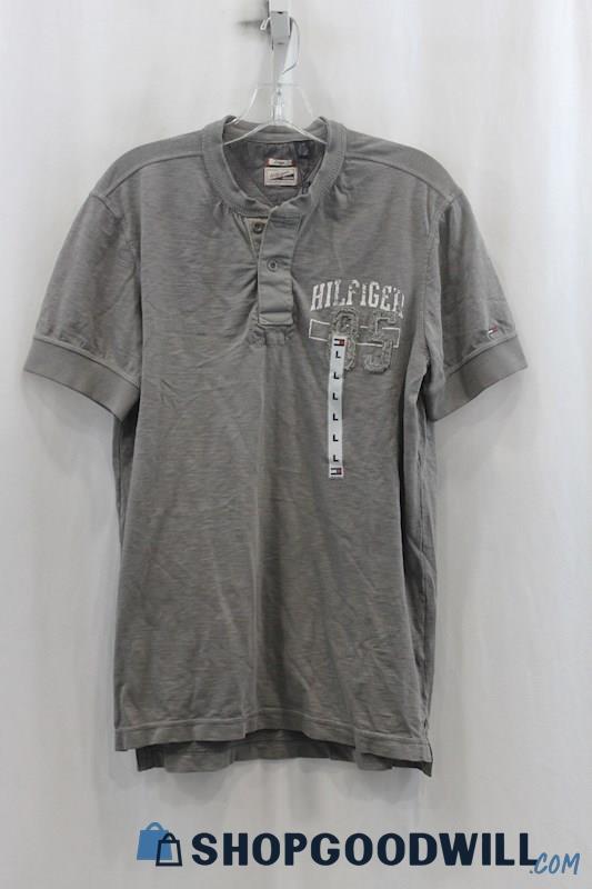 NWT Tommy Hilfiger Men's Gray Logo Graphic T-Shirt SZ L