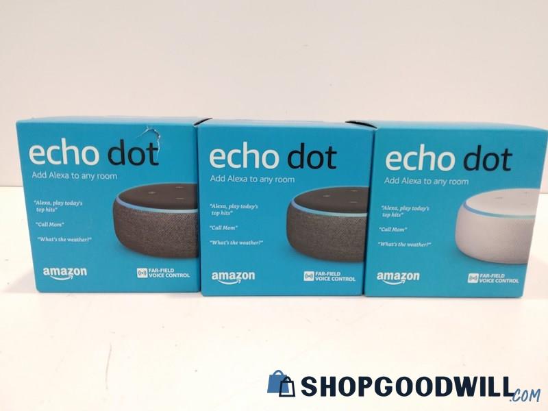 SEALED/NEW Amazon Echo Dot 3rd Gen Smart Speakers