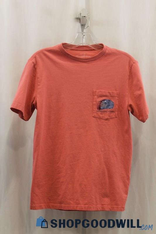 Vineyard Vines Mens Coral Pocket Tee Shirt Sz XS