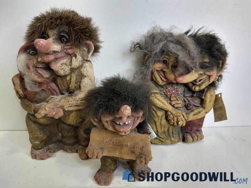 Set Of 3 NyForm Troll Figurines From Norway