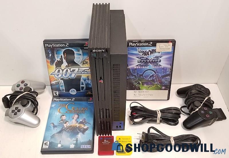  B) Playstation 2 PS2 Console w/ Network Adapter Games & Accessories - Tested