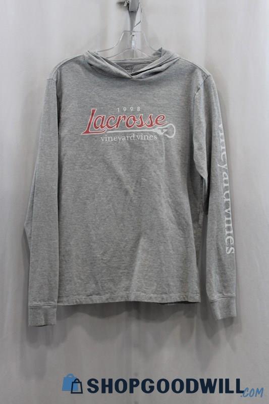 Vineyard Vines Womens Heather Gray Graphic Hoodie Shirt Sz XS