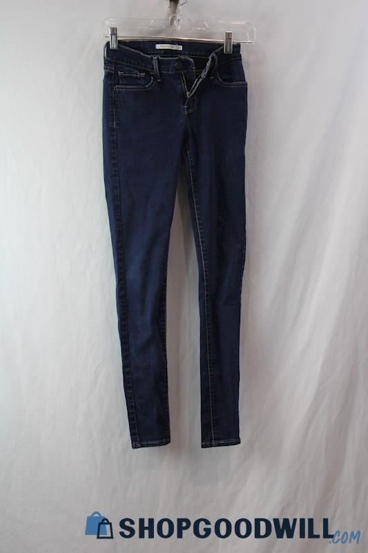 Levi Woman's Blue Straight Jeans sz 25