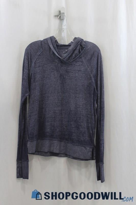 Athleta Women's Heather Blue Pullover Hoodie SZ M