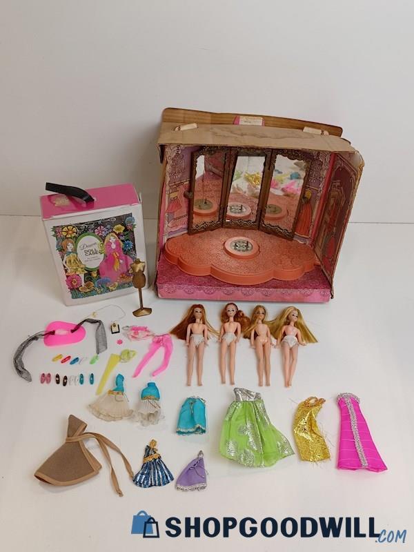 Vintage Dawn Topper Toys 1970s Dolls, Accessories, Case & Dress Store Lot