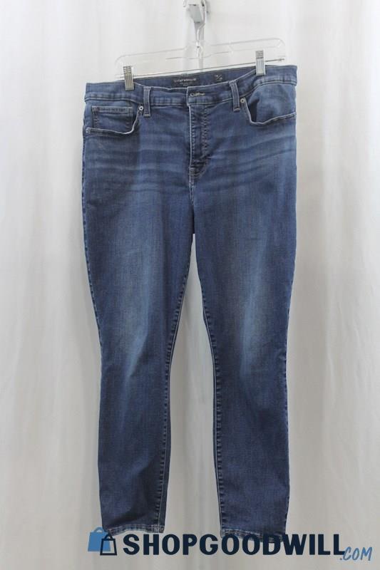 Lucky Brand Womens Blue Washed Skinny Jeans Sz 16