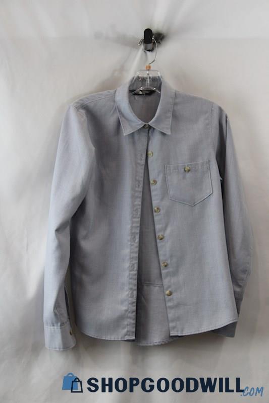 The North Face Women's Light Blue Performance Button Up Shirt SZ XS