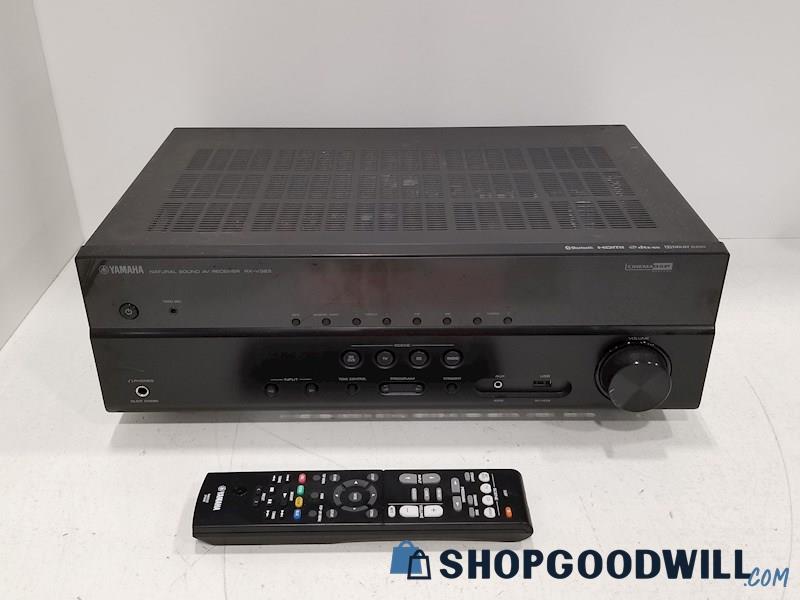 Yamaha Natural Sound AV Receiver RX-V383 w/ HDMI, Bluetooth, Remote - POWERS ON 