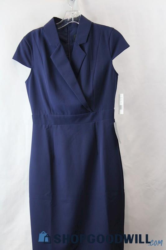 NWT Alexia Admor Women's Navy Blue Wrap Dress Sz 6
