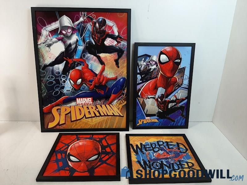 Set of 4 Marvel Spider-man Art on Board Not Under Glass 24