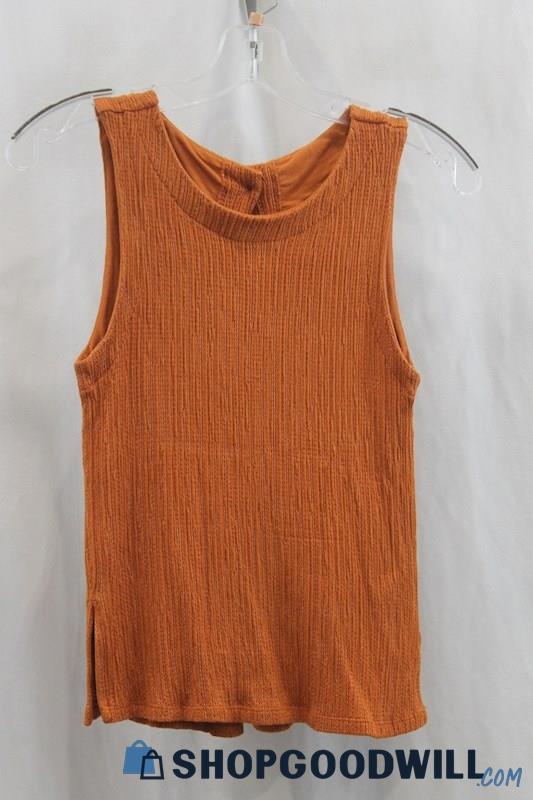 Anthropologie Women's Brown Tank Texture Shirt SZ XS