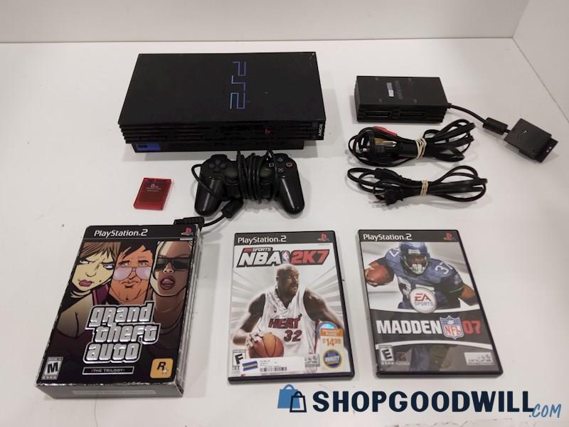 PlayStation 2 Console W/Game, Cords and Controller