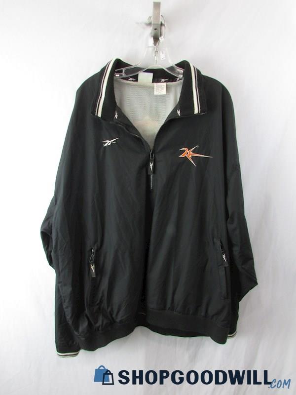 Reebok American Sportswear Softball Vintage Black 1/4 Zip Jacket SZ XXL 