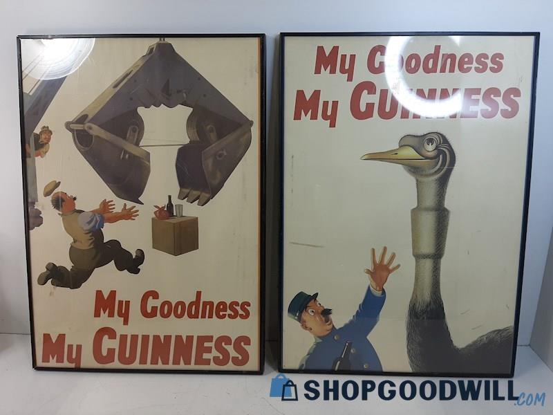 2 Framed My Goodness My Guinness Advertising Posters Each 28