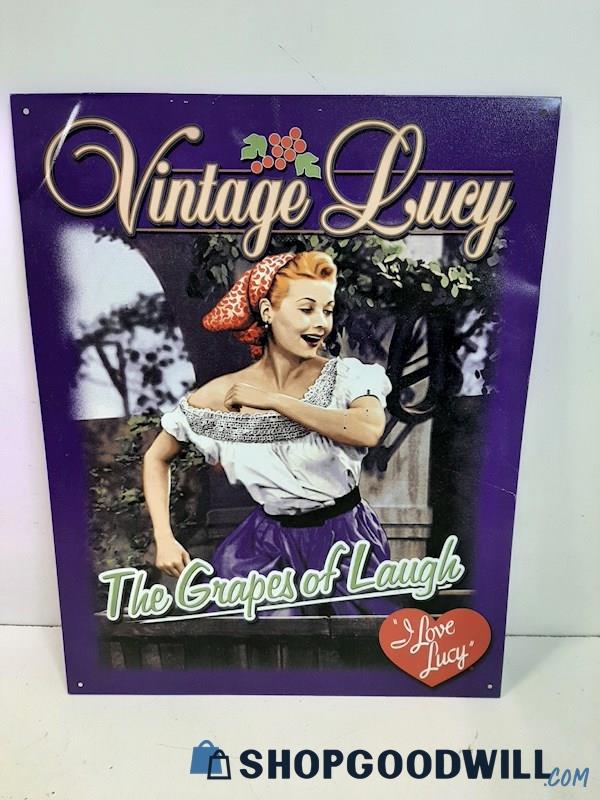Modern Tin Sign of Vintage Lucy The Grapes of Laugh I Love Lucy 