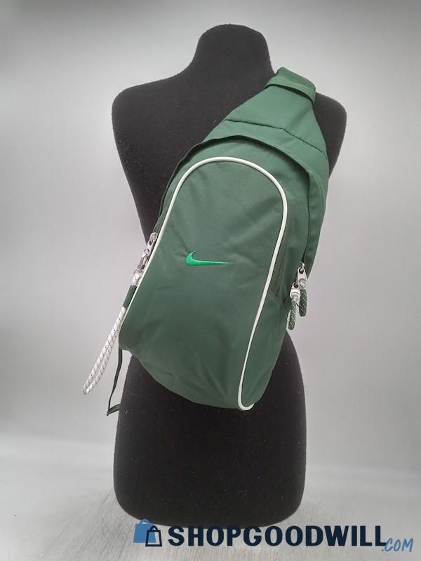 Nike Sportswear Essentials Dark Green Nylon Sling Bag Handbag Purse