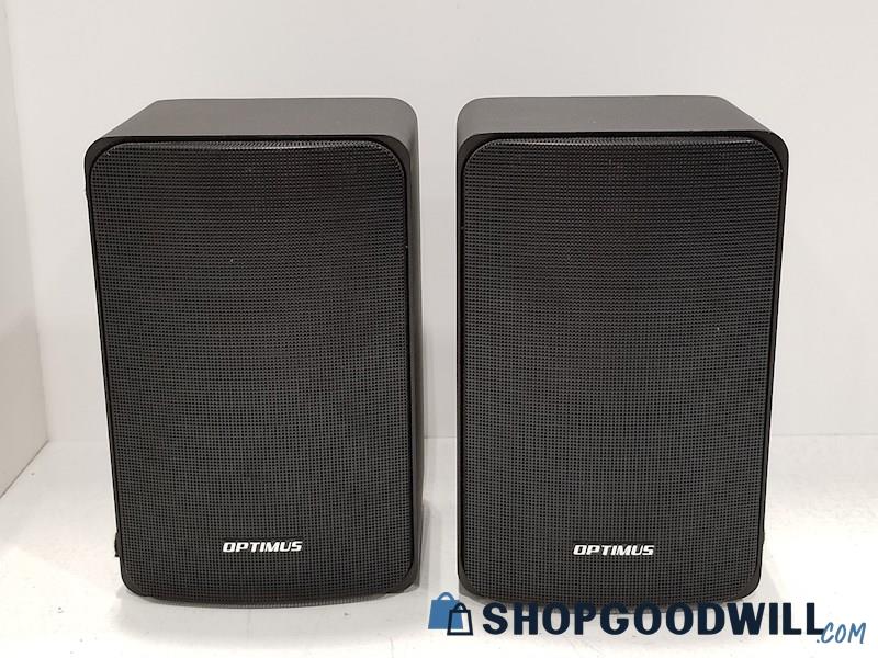 Optimus Pro 77 Bookshelf Speakers Pair Model 40-2057  - TESTED