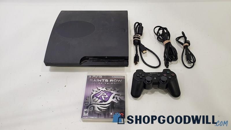 Sony PlayStation 3 CECH-3001B Console w/Game, Cords, & Controller - Tested 