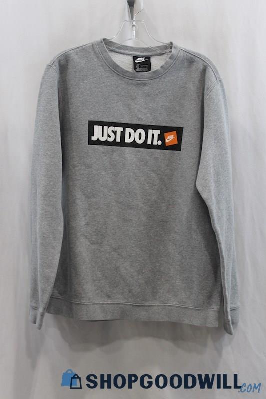 Nike Men's Heather Gray Pullover Sweater SZ L