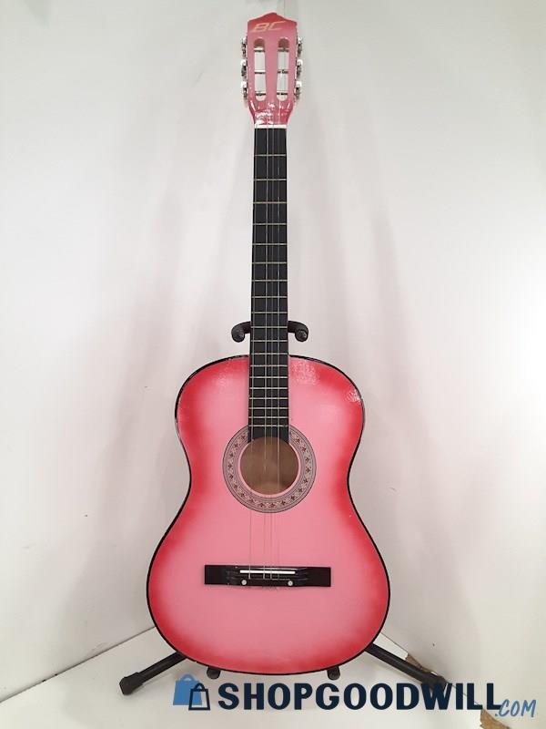 BC Best Choice Pink Sunburst 6 String Youth Child Acoustic Guitar