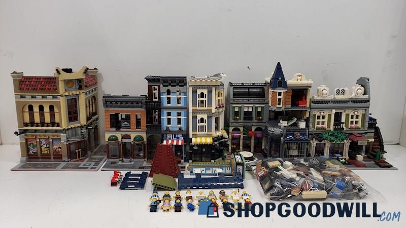 Lego Modular Buildings Mixed Sets Lot W/ Minifigures ALL INCOMPLETE / DIRTY 