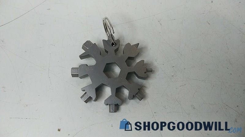 Multipurpose Snow Flake Keychain Tool