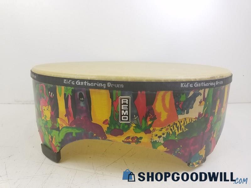 Remo Kids Percussion Gathering Drum Hand Painted Jungle Animals (Pickup Only)