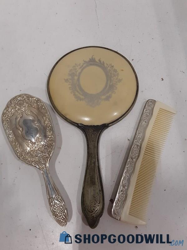 Unbranded Vintage Mirror/Comb/Brush Set 