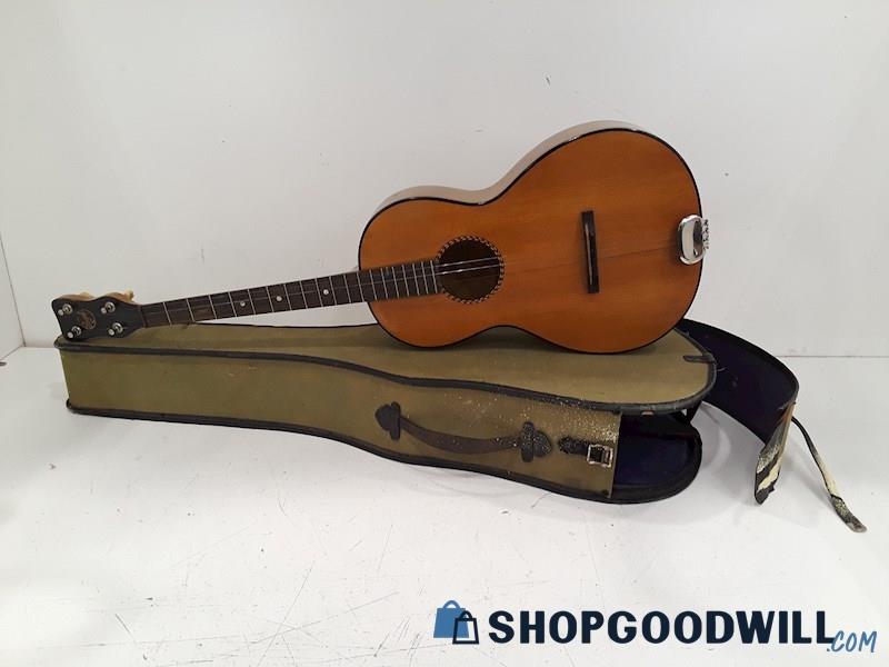 VTG Regal Tenor Acoustic Guitar 4 String w/Case
