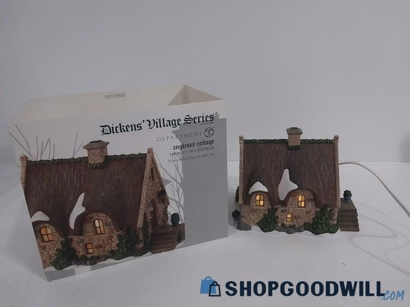 Department 56 Dickens Village Anglesey Cottage IOB - Tested Powers On